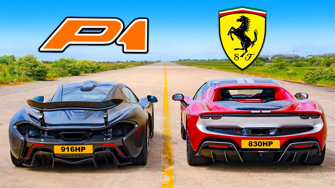 McLaren P1 v Ferrari 296: DRAG RACE