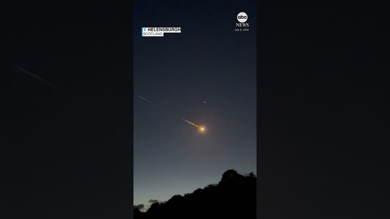 Meteor streaks through skies over Scotland