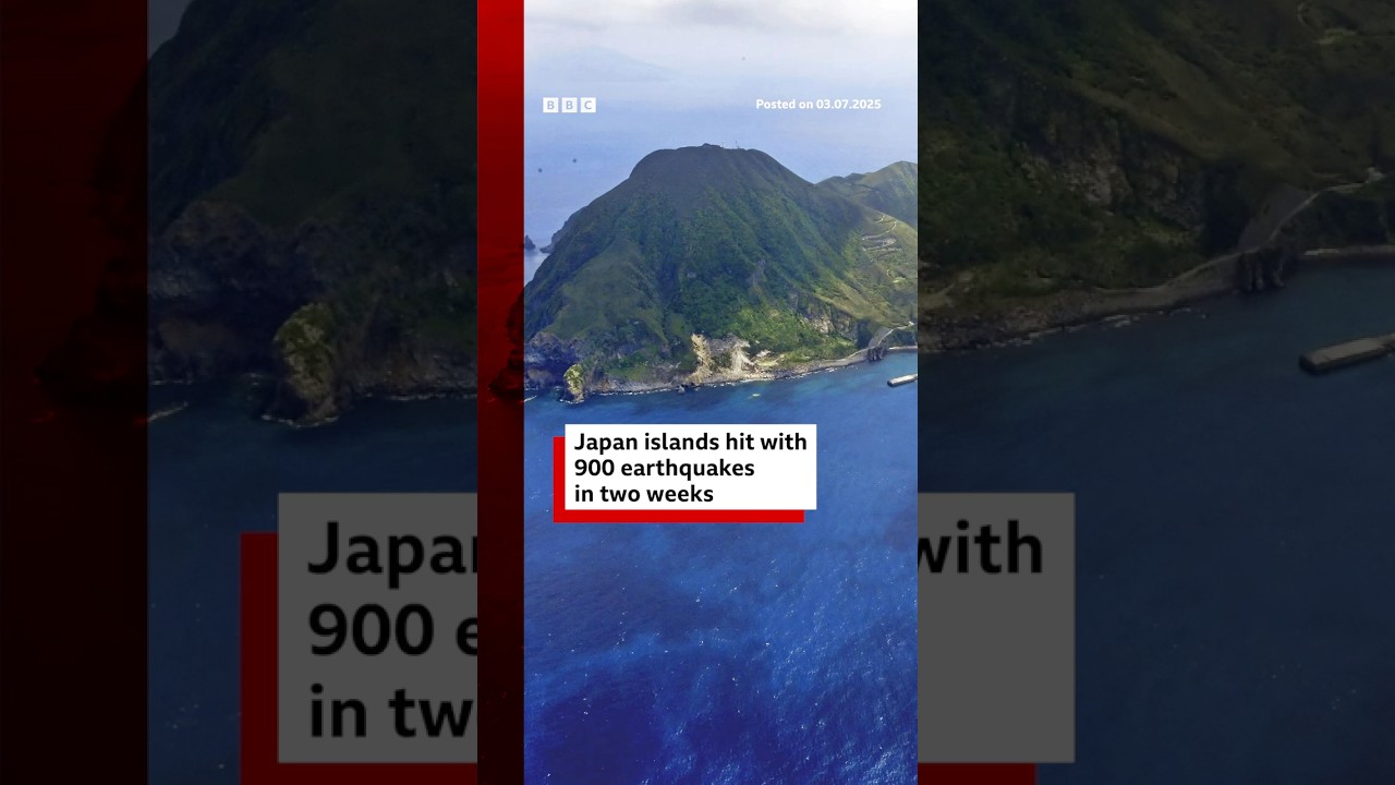 More than 900 earthquakes have shaken an island chain in southern Japan over two weeks. #BBCNews