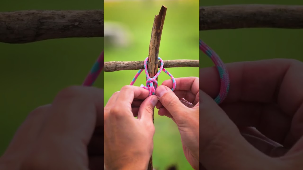 Outdoor knot skills—subscribe @pepperell.crafts  for camping tips! ⛺