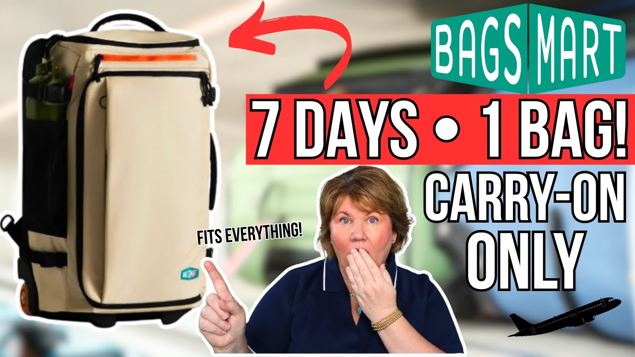Pack a WEEK in ONE Carry-On! 🧳 (BAGSMART 43L Roller Backpack Review & Tips)