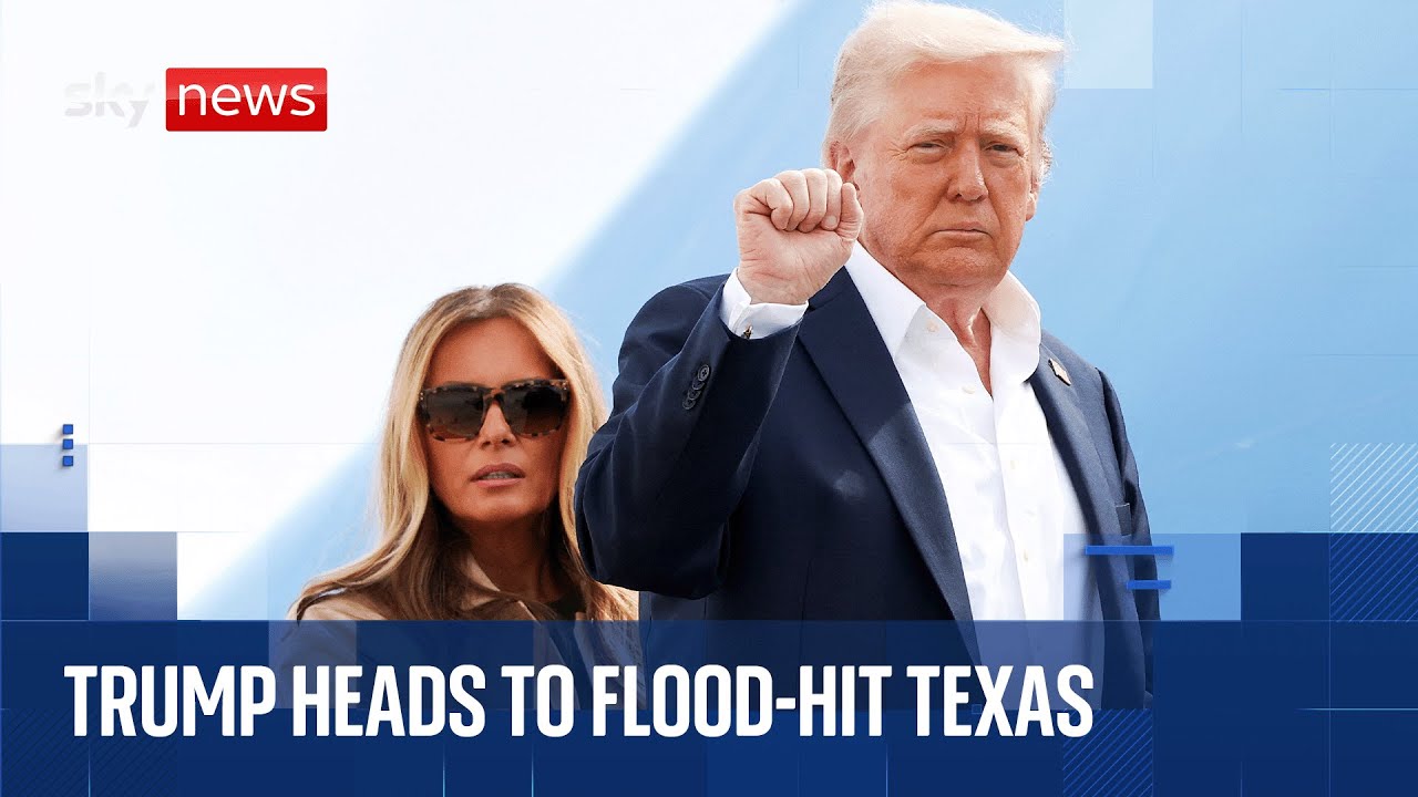 President Trump and first lady Melania Trump head to flood-hit Texas on Air Force One