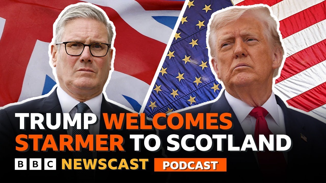 President Trump & UK PM Keir Starmer talk Gaza and Ukraine in Scotland meeting | BBC Newscast