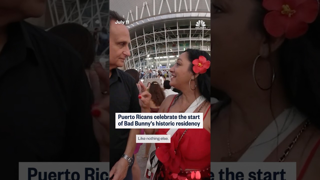 Puerto Ricans celebrate the start of Bad Bunny’s historic residency