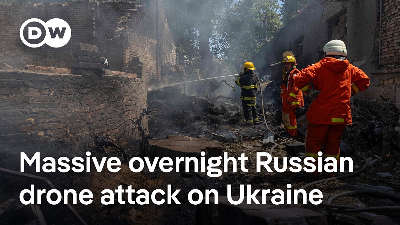 Russia floods Ukrainian skies with over 620 missiles and drones in large overnight attack | DW News