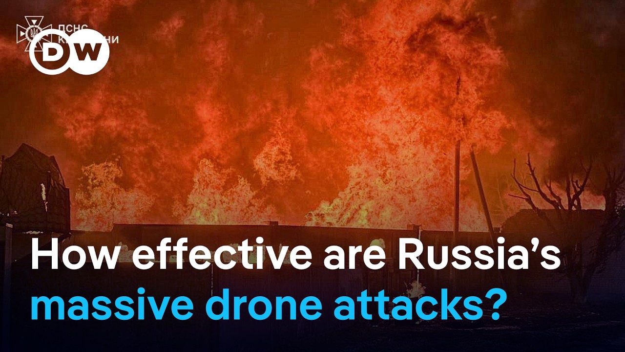Russia launches another record drone attack on Ukraine | DW News