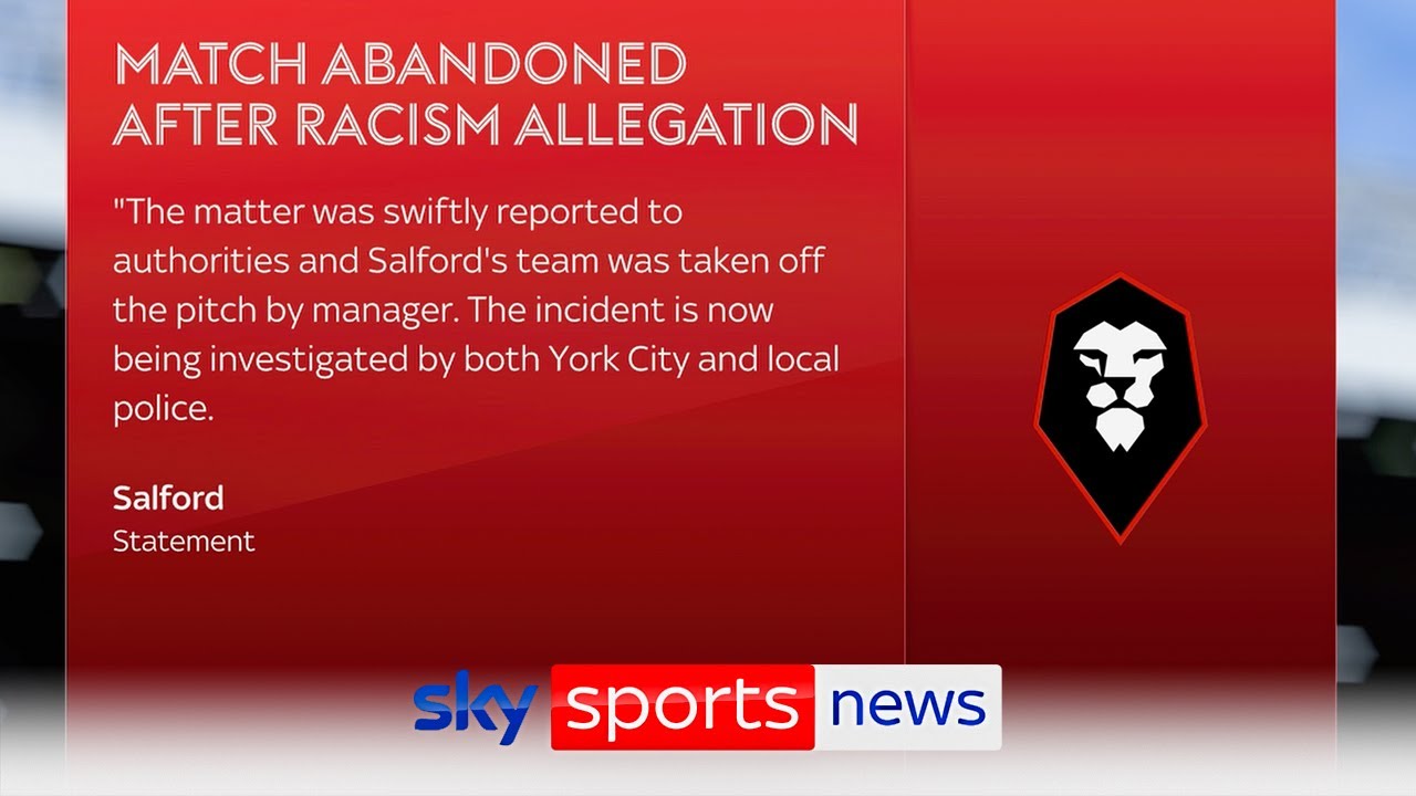 Salford City friendly at York City abandoned following alleged racist abuse