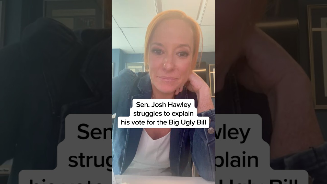 Senator Josh Hawley struggles to defend his vote for the Big Ugly Bill