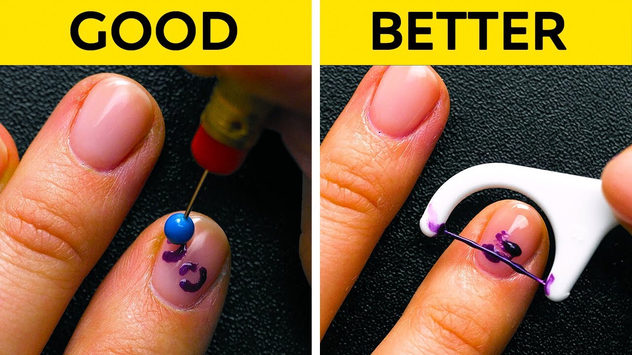 Simple Nail Tricks Using Things You Already Have at Home | Easy & Beautiful Nails