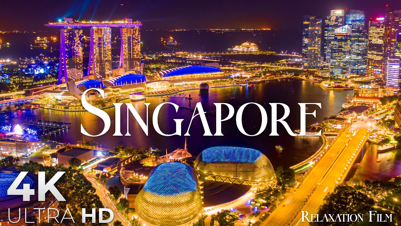 Singapore 4K • Urban Oasis: Gentle Music for Ultimate Relaxation | Relaxation Film