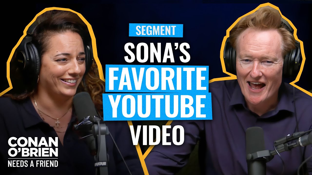 Sona Can’t Stop Laughing At A Polar Bear Mascot Falling On Ice | Conan O’Brien Needs A Friend
