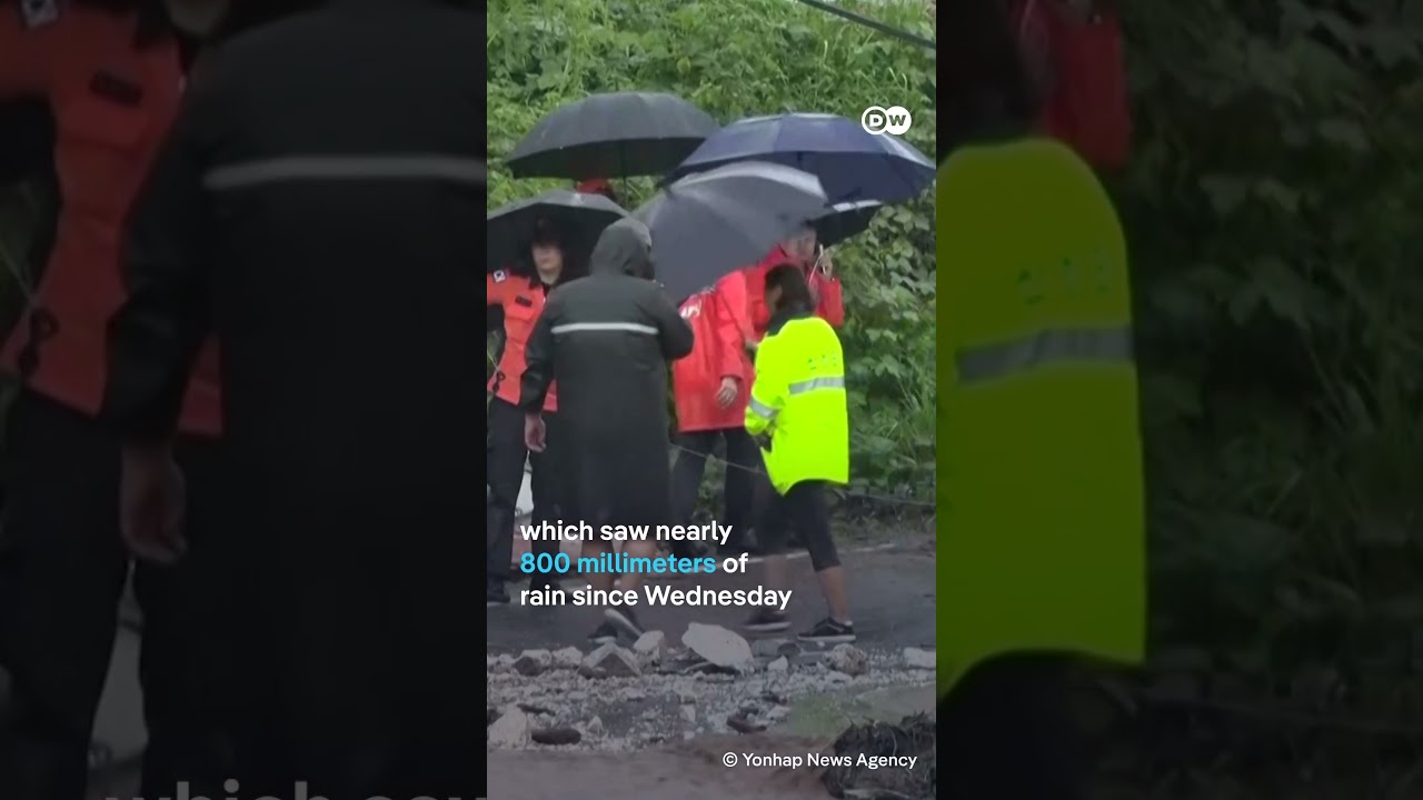 South Korea floods trigger landslides, leave at least 14 dead and 12 missing  | DW News