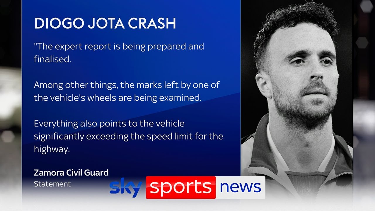 Spanish police say “all the evidence so far indicates” Diogo Jota was the driver of the car