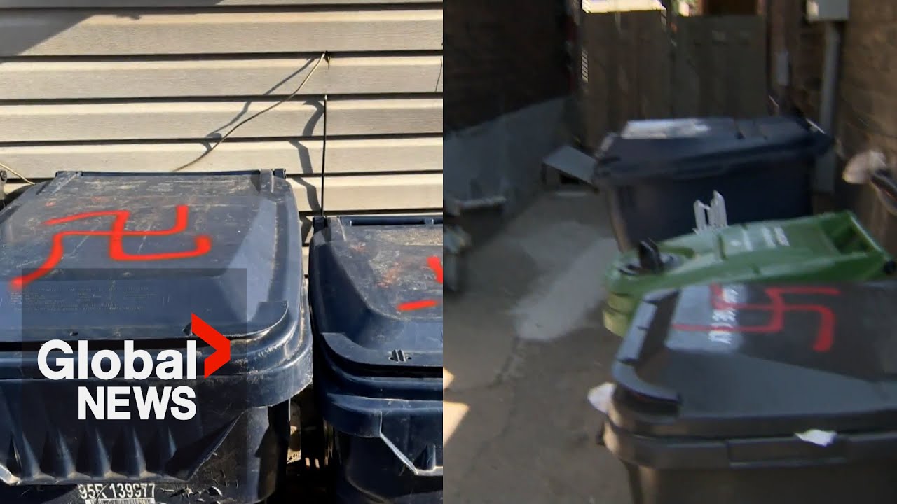 Swastikas spray-painted onto trash cans in Toronto neighbourhood prompt police investigation
