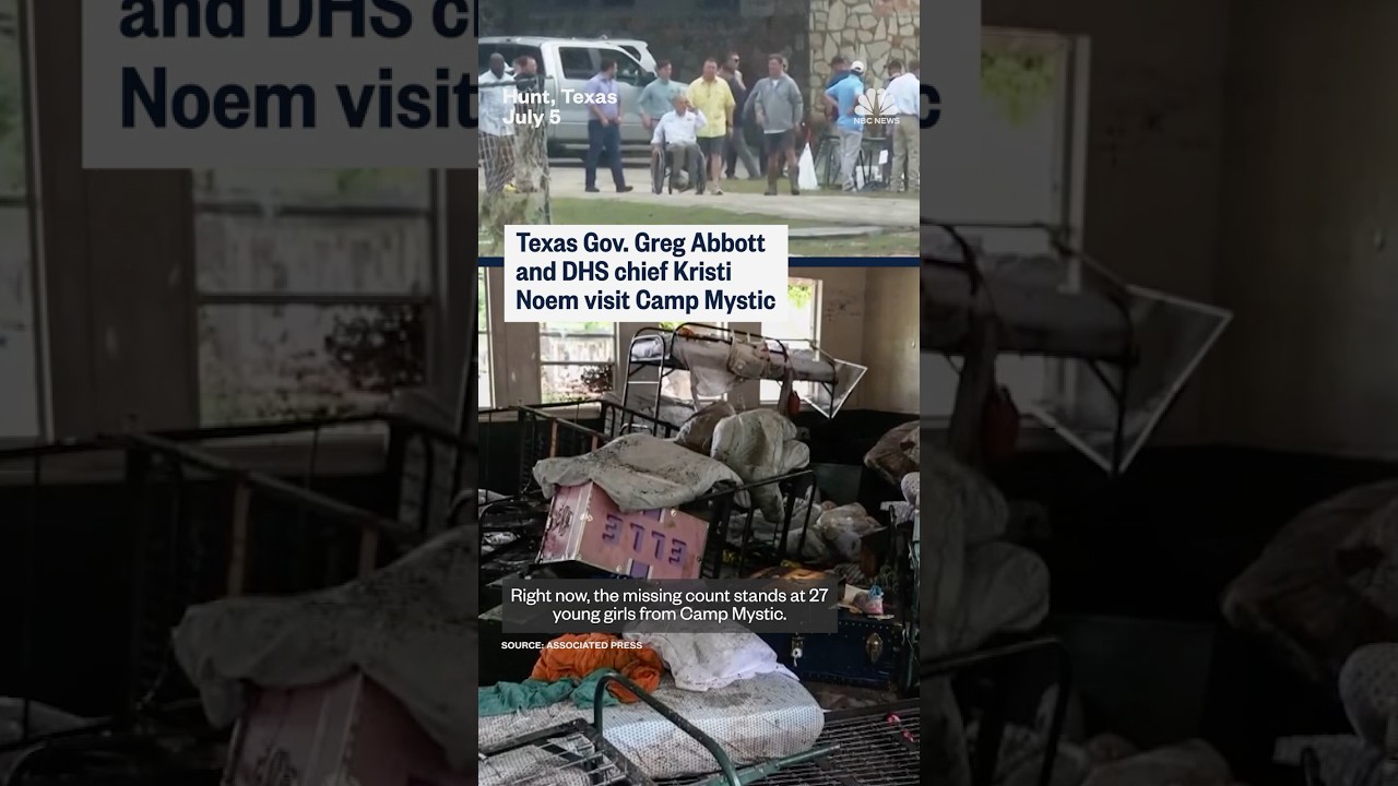 Texas Gov. Greg Abbott and DHS chief Kristi Noem visit Camp Mystic