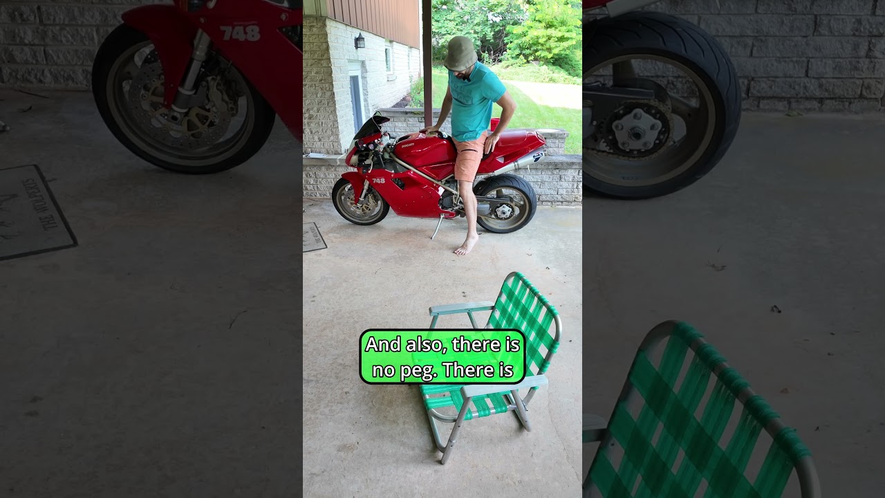 The weird Ducati Kickstand #motorcycles #ducati #bikes