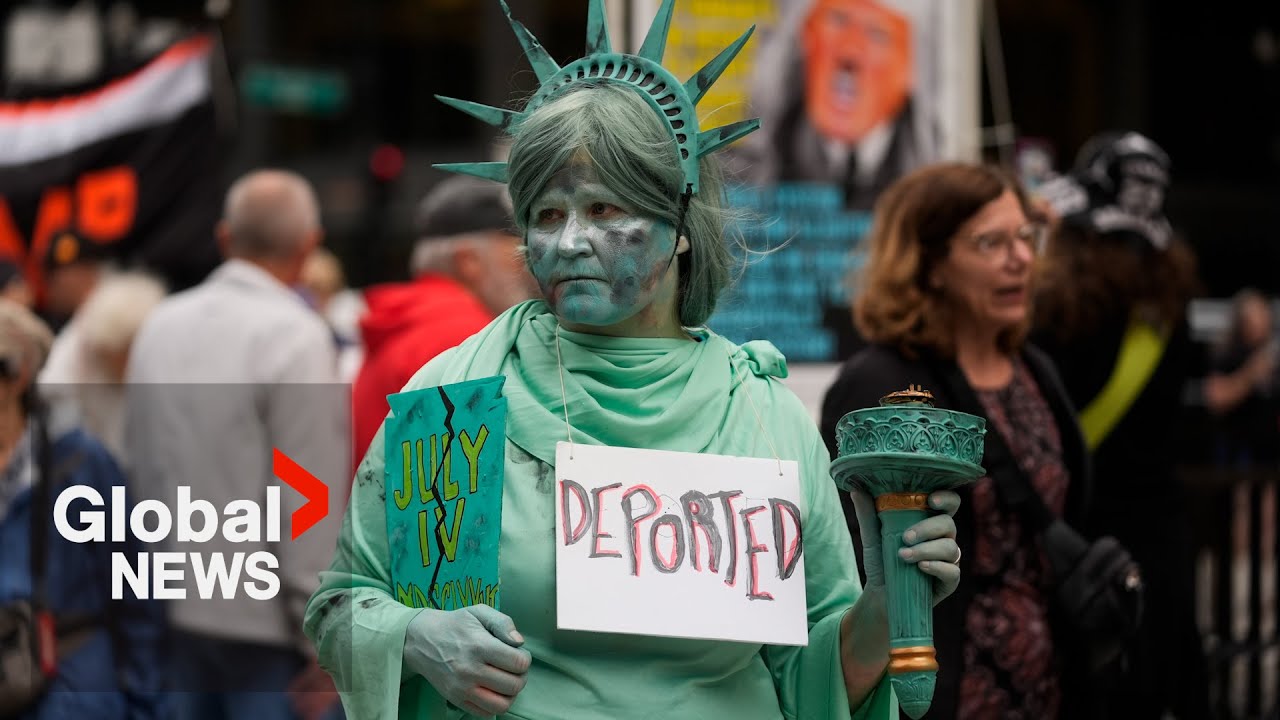 “This is not America anymore”: Protesters condemn Trump policies in “Good Trouble” marches
