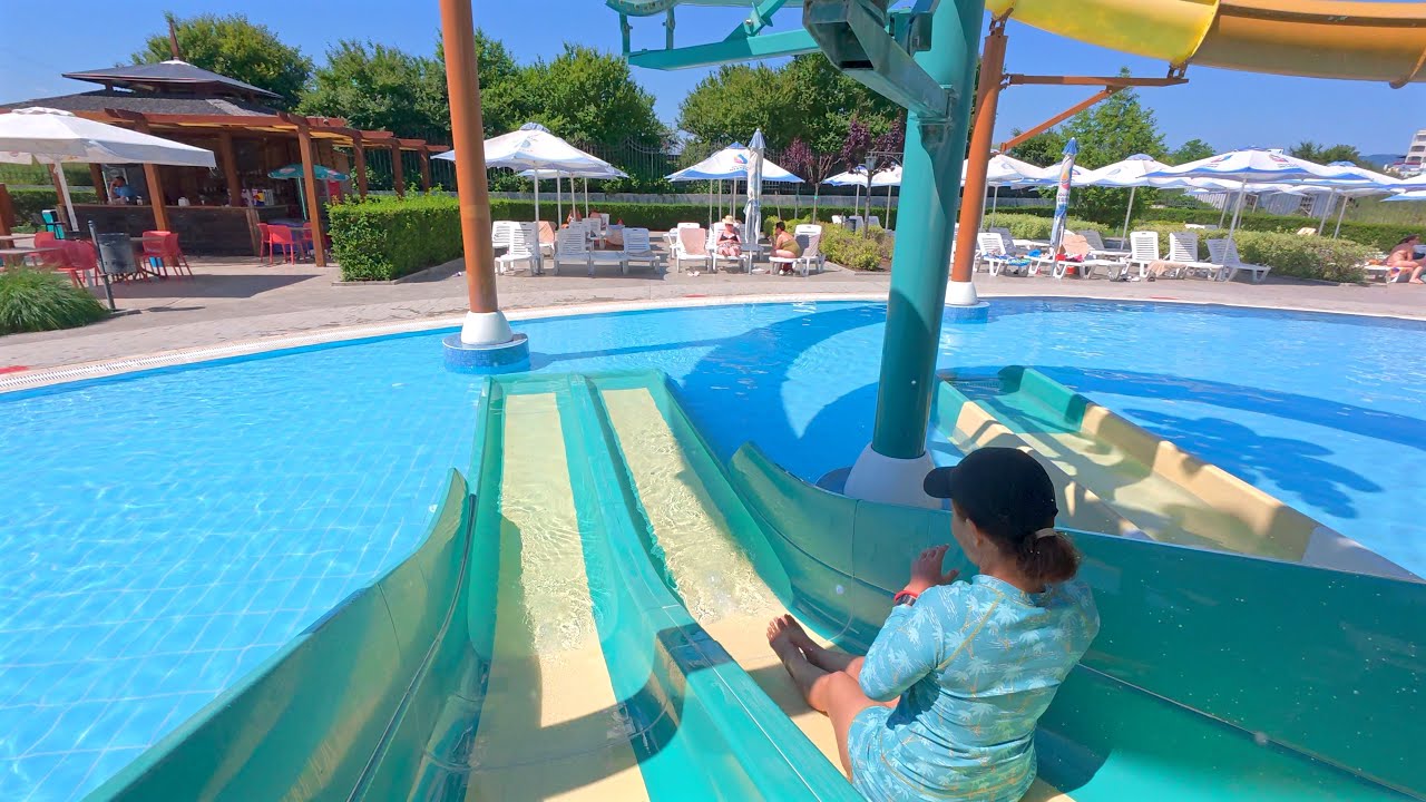 Treasure Island’s Mini Water Slide at Aquapark Nessebar 🇧🇬