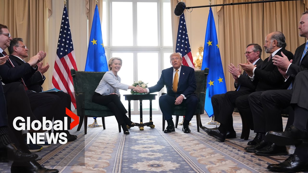 Trump meets top European official in Scotland, calls EU trade relationship ‘very unfair’