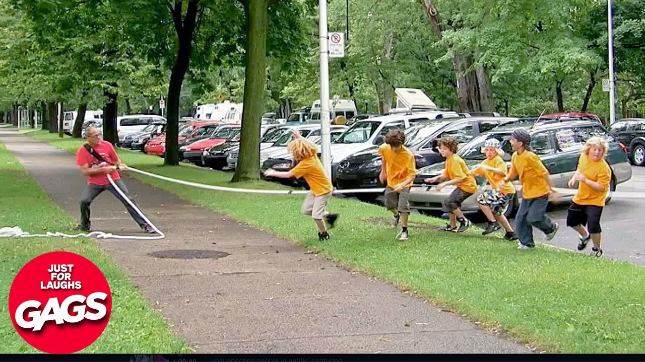 Tug Of War Prank **Impossible To Win Edition** | Just For Laughs Gags