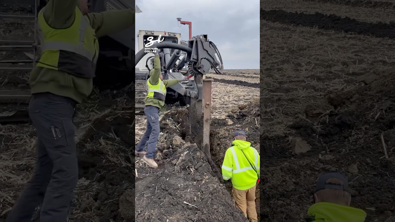 Underground Pipe Laying Machine! 🤯 #machinery #farming #machine