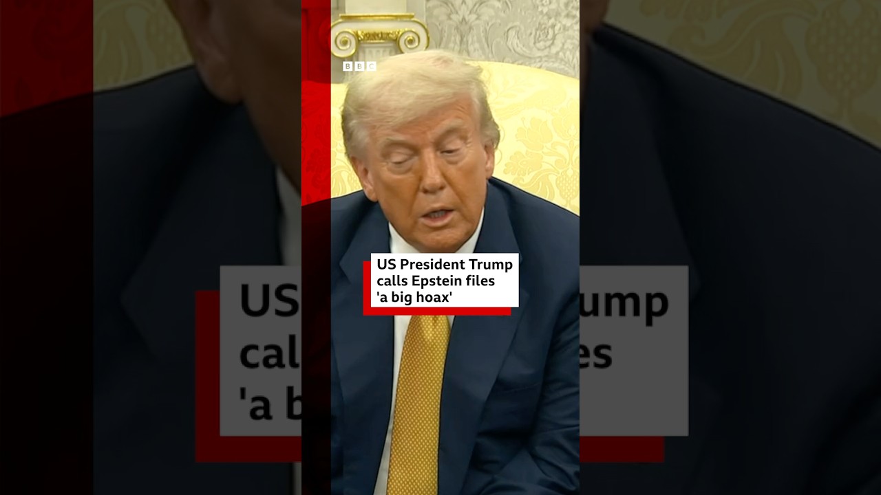 US President Donald Trump calls Epstein files “a big hoax”. #DonaldTrump #JeffreyEpstein #BBCNews