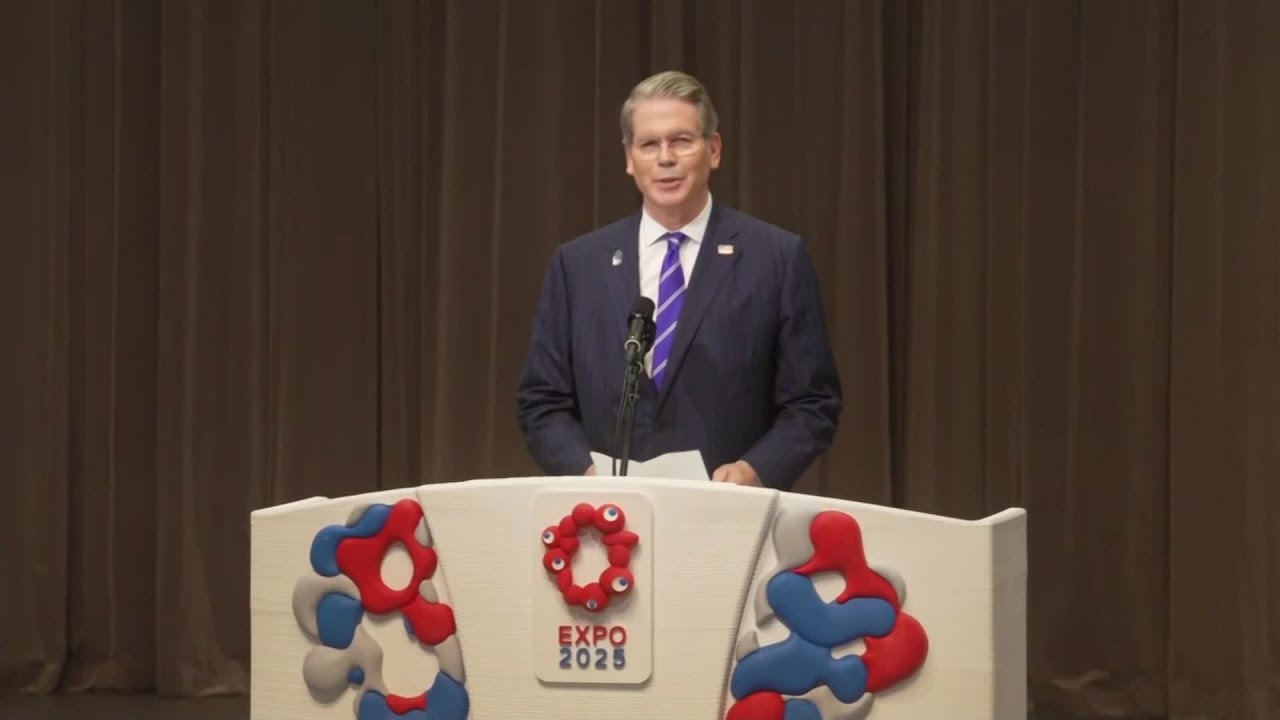 US Treasury Secretary Scott Bessent speaks in Japan