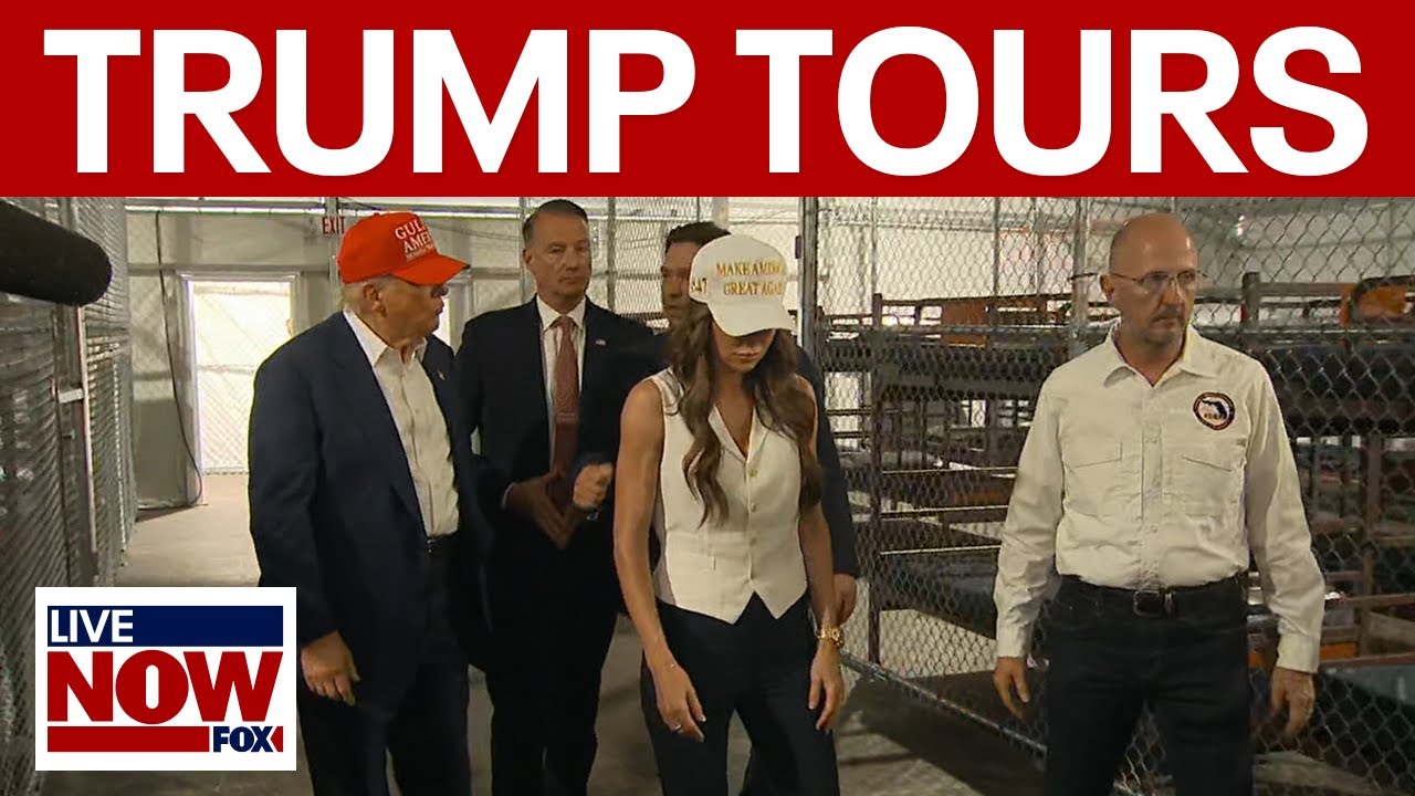 WATCH: Trump tours “Alligator Alcatraz” ICE detention center
