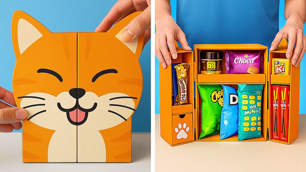 WHAT COOL THINGS CAN YOU MAKE WITH CARDBOARD? 📦🎨 Cardboard Crafts 🤩