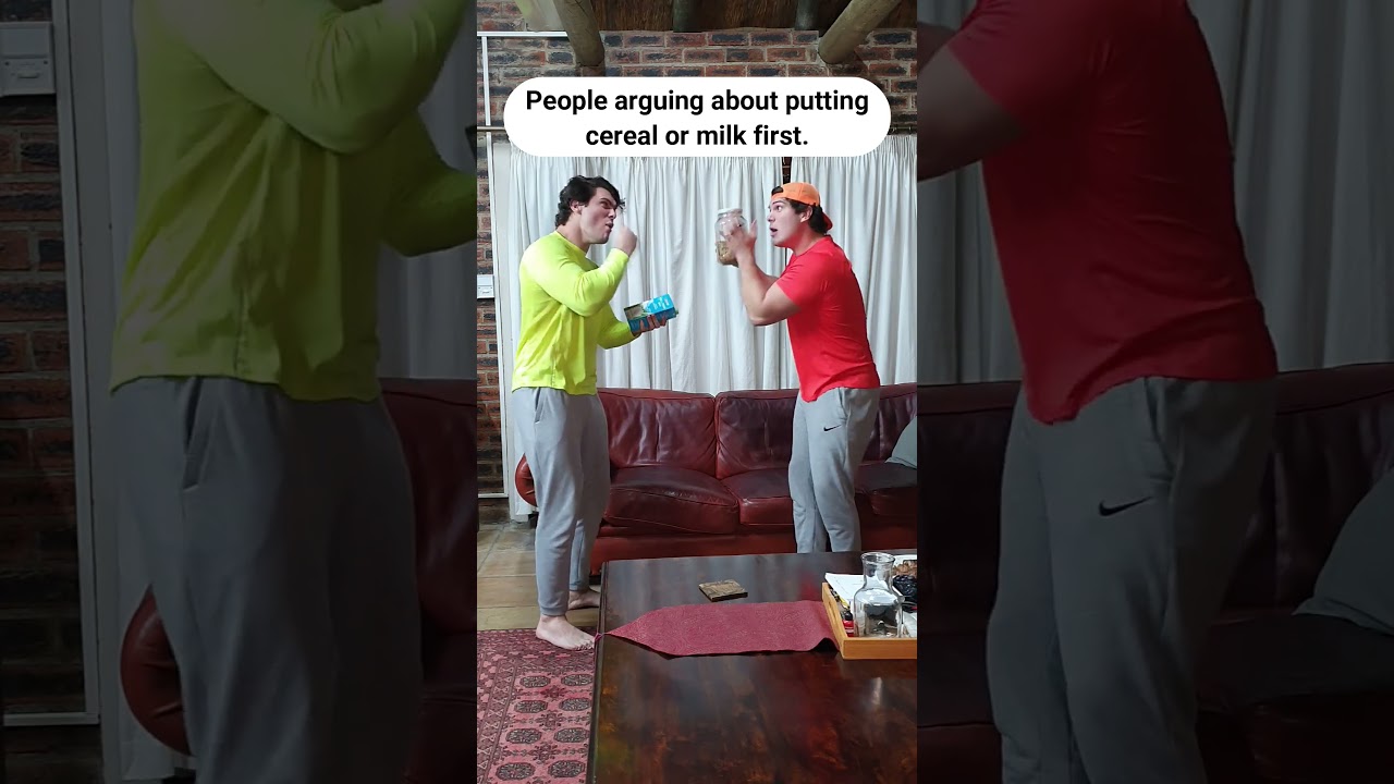 When People Argue About Putting Milk Or Cereal First.
