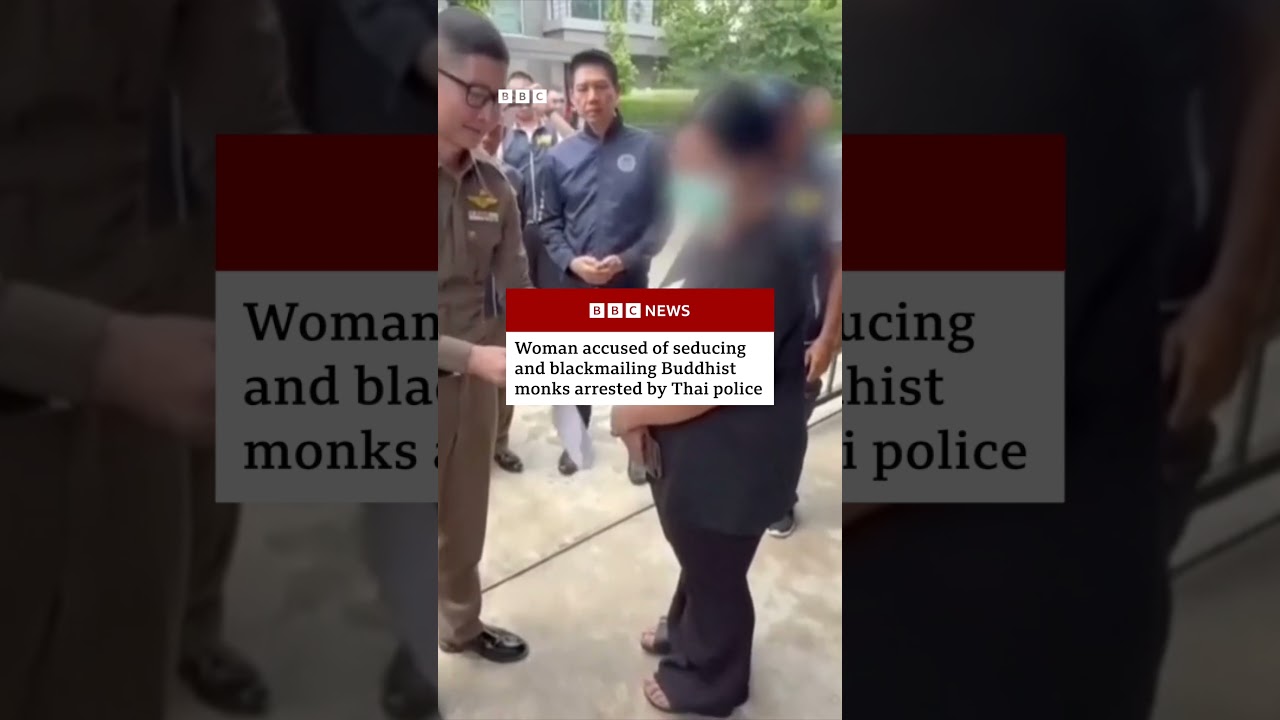 Woman accused of seducing and blackmailing Buddhist monks arrested by Thai police. #BBCNews