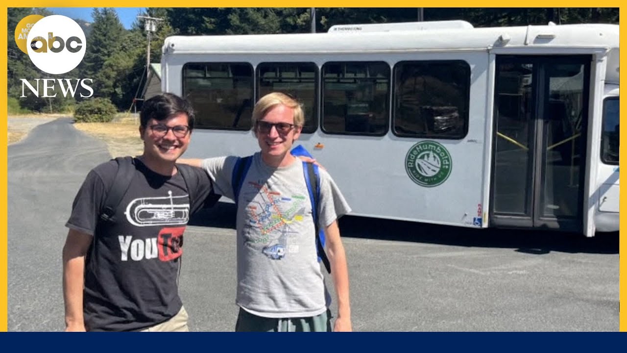 2 friends travel 1,400 miles on public transit from Mexico to Canada border