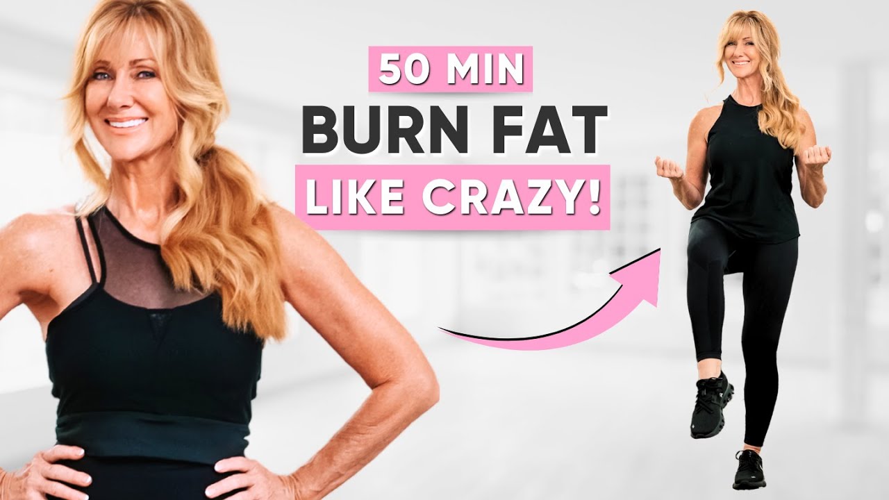 🔥50-Minute Fat Burning Workout Over 50 | No Equipment!