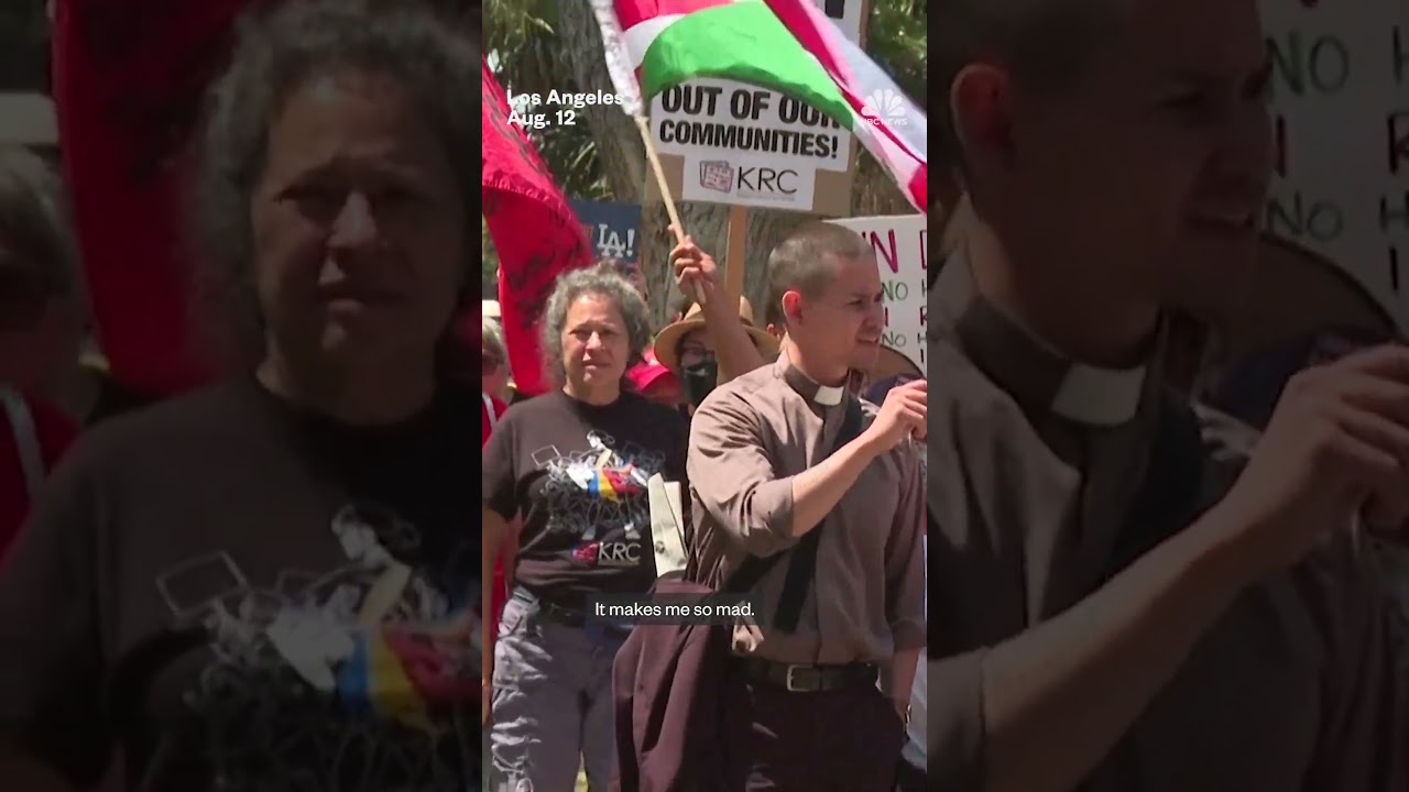Advocate groups protest against ICE in Los Angeles