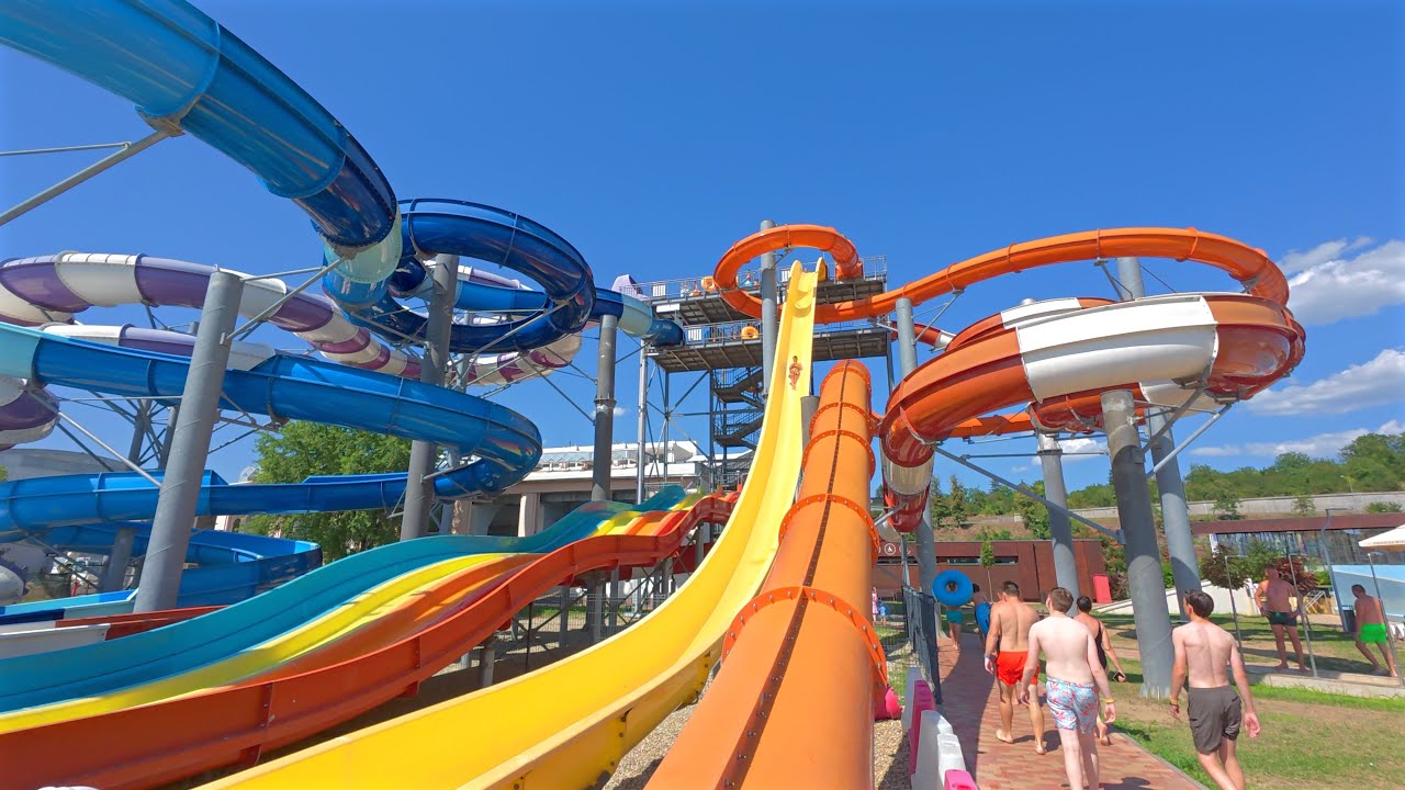 Aquapark Nymphaea in Romania🇷🇴 European Music Clip 😎