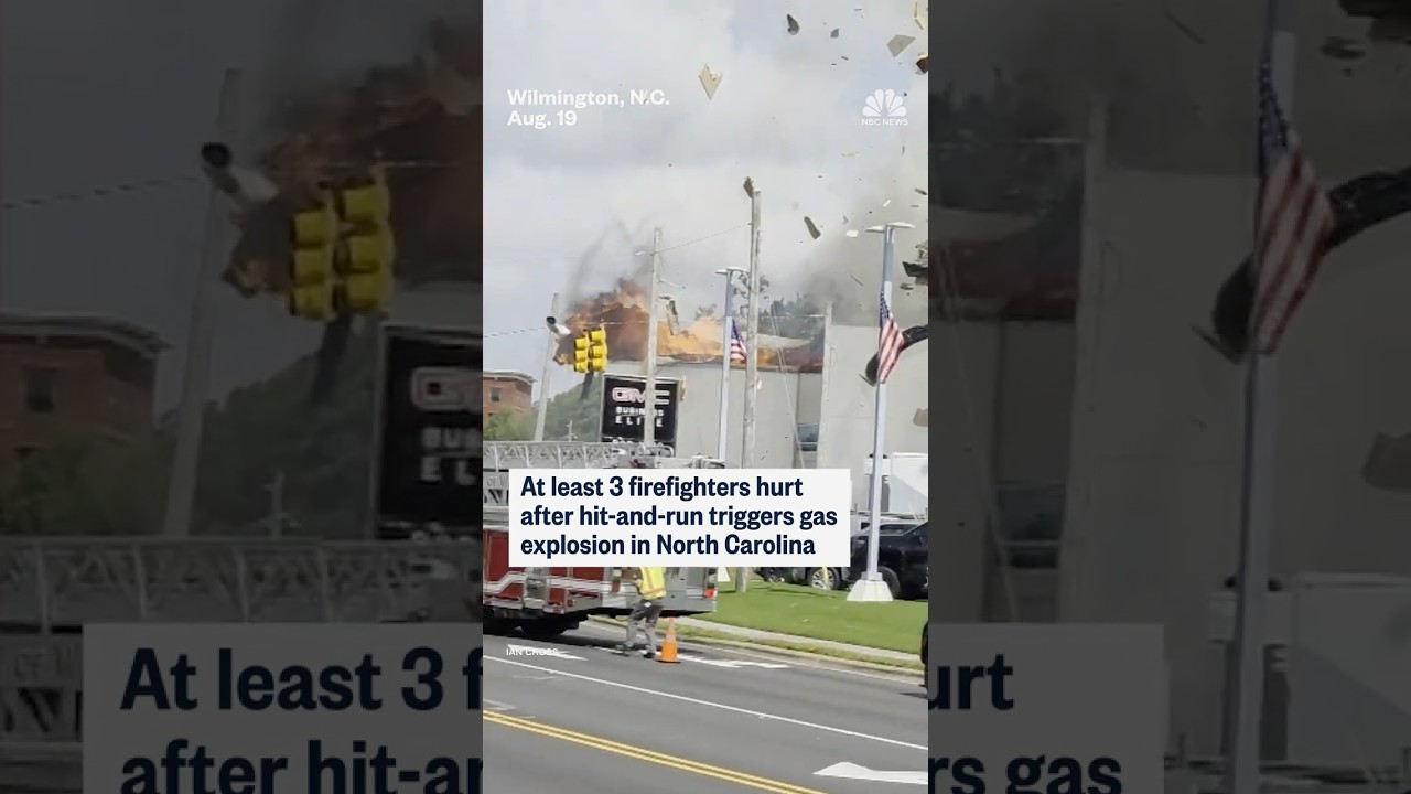 At least 3 firefighters hurt after hit-and-run triggers gas explosion in North Carolina