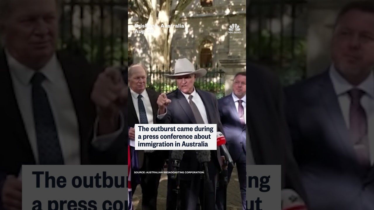 Australian lawmaker reacts angrily after a Channel 9 reporter asks about his Lebanese heritage