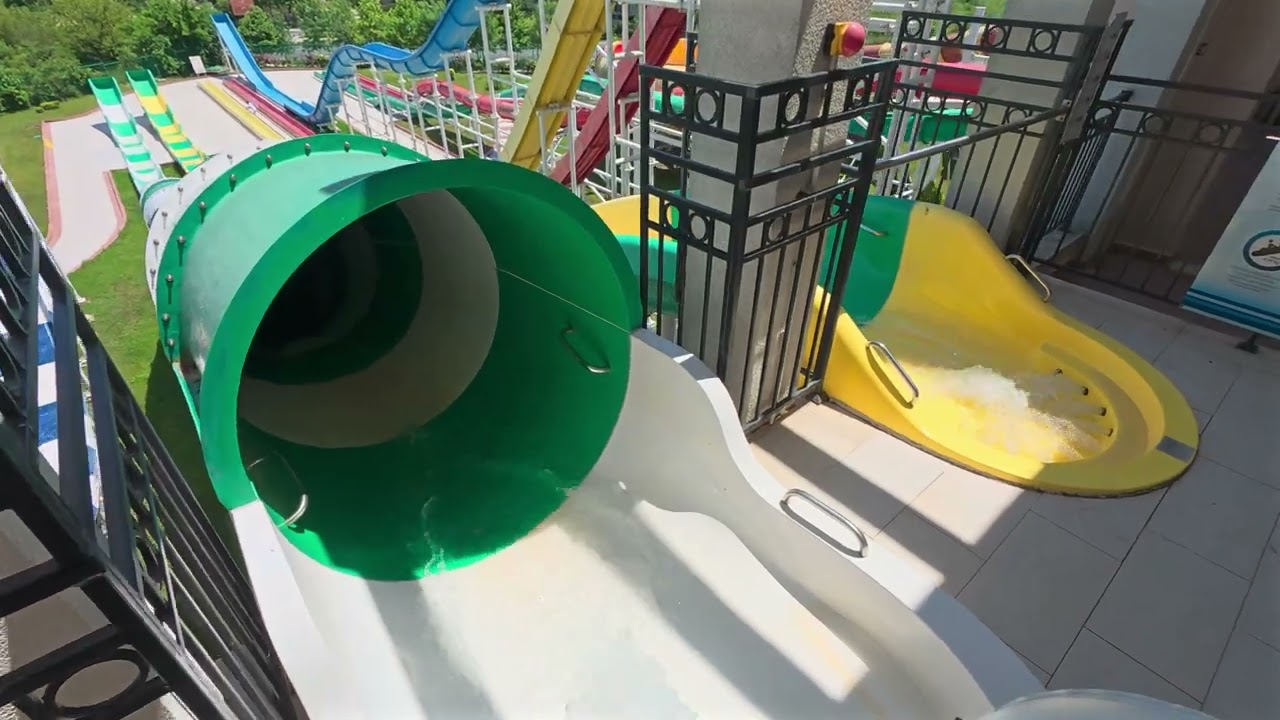 Black Hole Water Slide at Sunset Aquapark Pomorie 🇧🇬