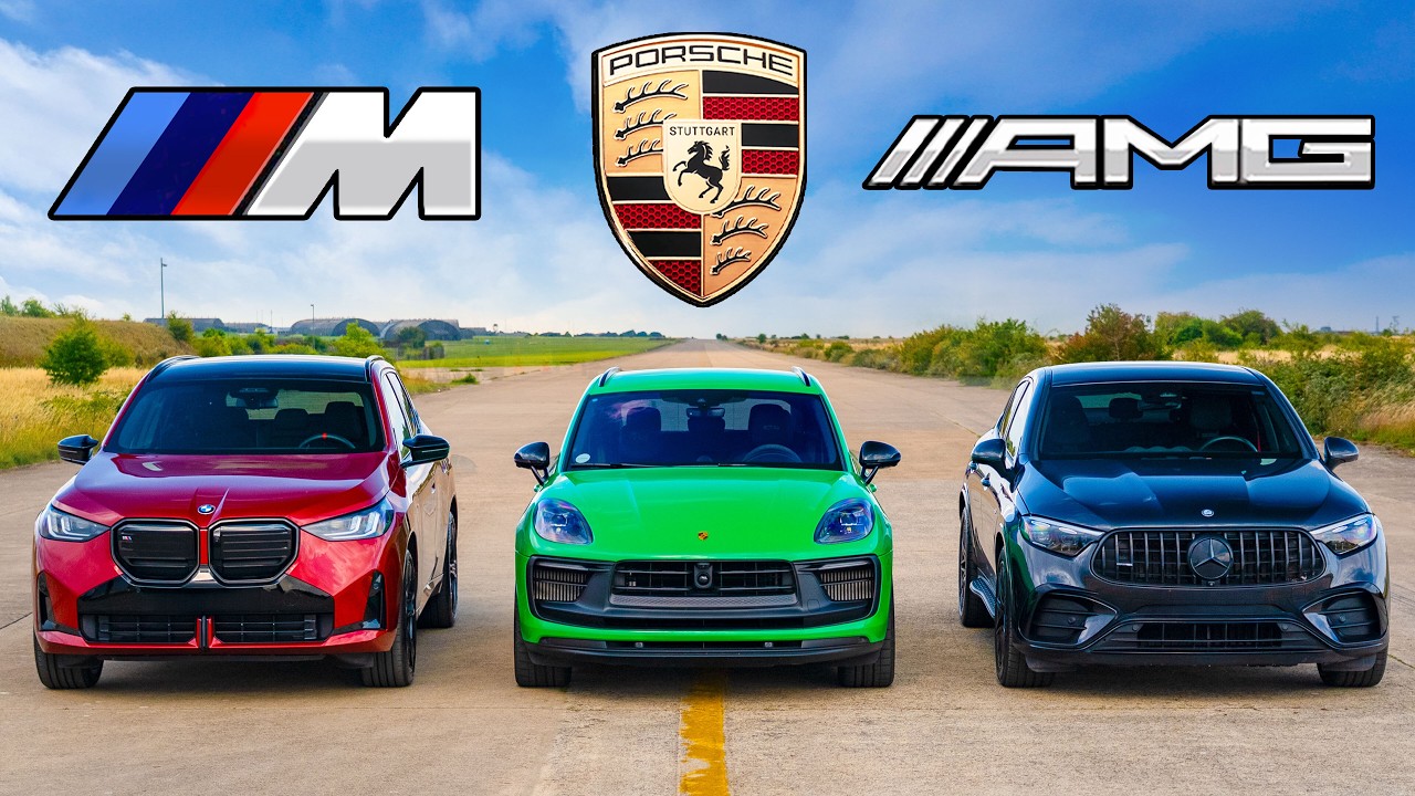 BMW X3 M50 v Porsche Macan v AMG GLC: DRAG RACE