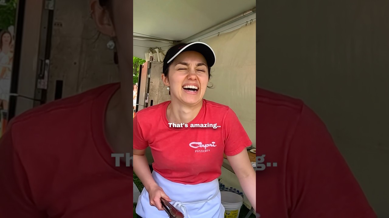 Buying a slice of pizza 🥹❤️