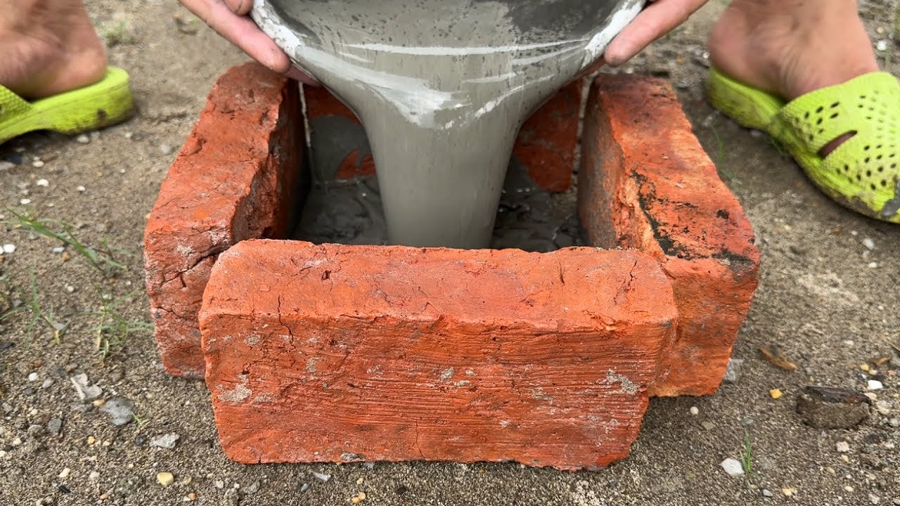 Cement + 4 Bricks – Easy Way to have Beautiful Flower pots At Home