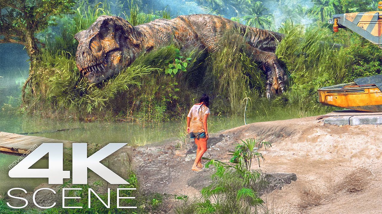 Colossal Sized T-Rex Wakes Up From His Nap (2025) 4K Scene | Jurassic World: Rebirth Movie Clip