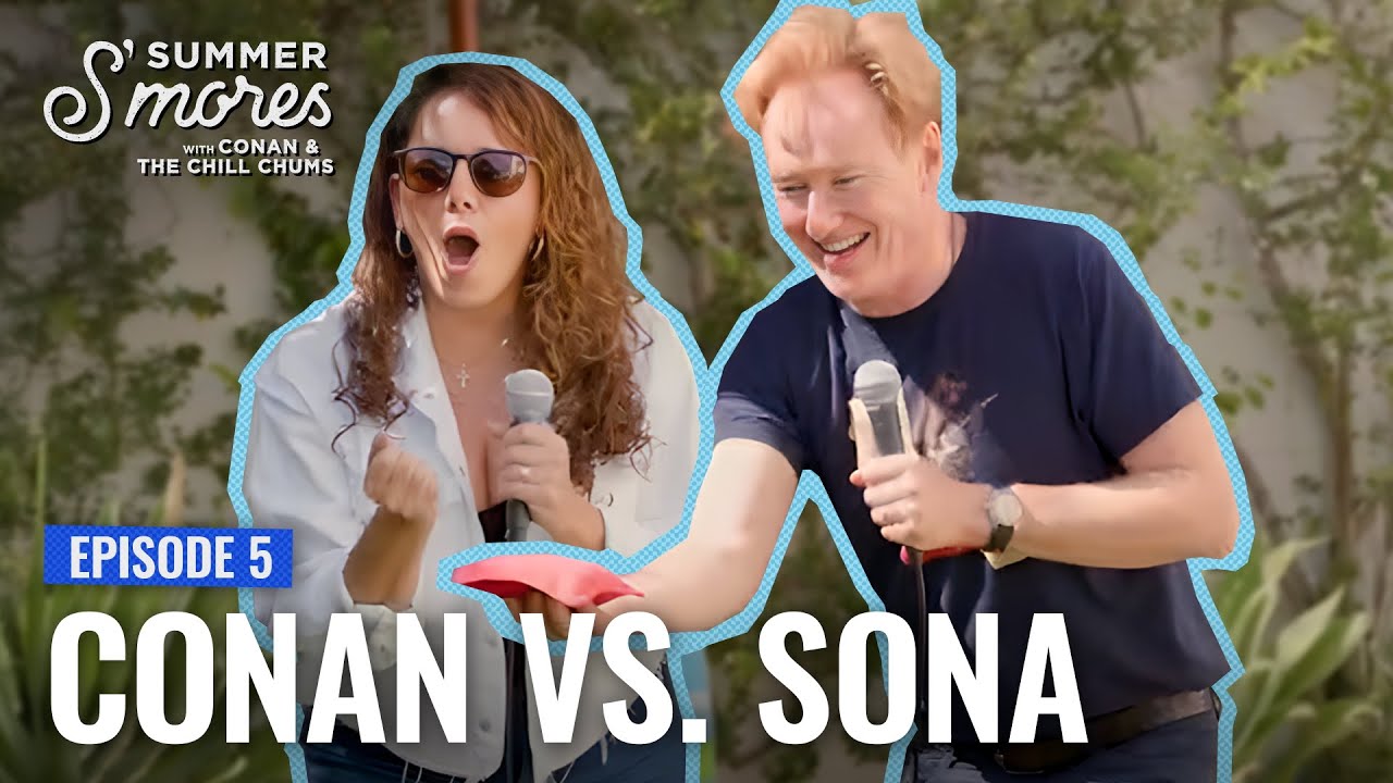 Conan & Sona Face Off In A Trash-Talking Game Of Cornhole | Conan O’Brien Needs A Friend