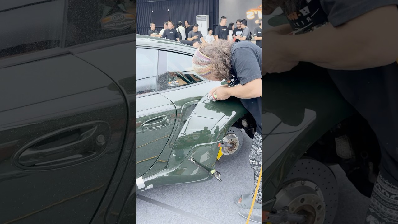 Cutting Through A Porsche! 😱 #porsche #supercars #cars
