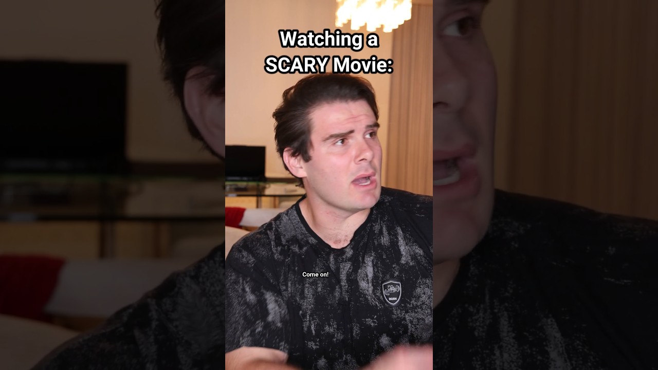 Different Reactions When Watching A Scary Movie.
