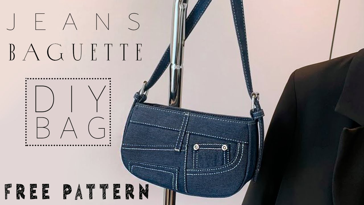 DIY Purse Zipped Jeans Bag Tutorial ✅👜 Free Pattern