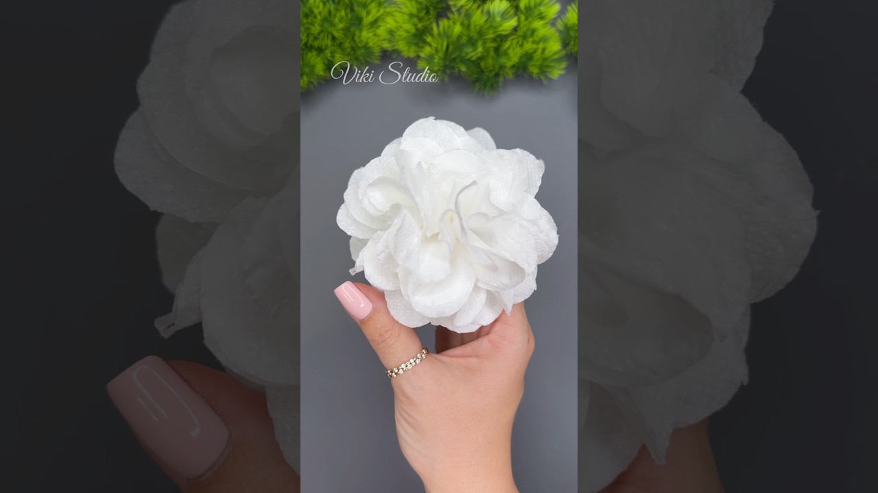 ♻️ EASY Recycling Craft Idea Toilet Paper FLOWER Paper Decoration DIY #shorts #ytshorts