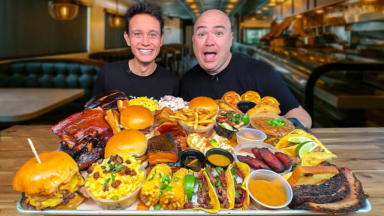 Eating the BIGGEST BBQ Meat Platter in Miami, Florida!!