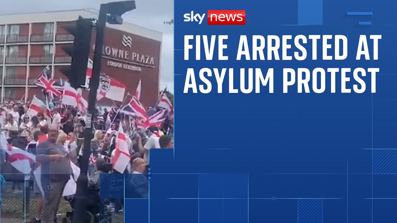 Five people arrested at asylum protest in West London