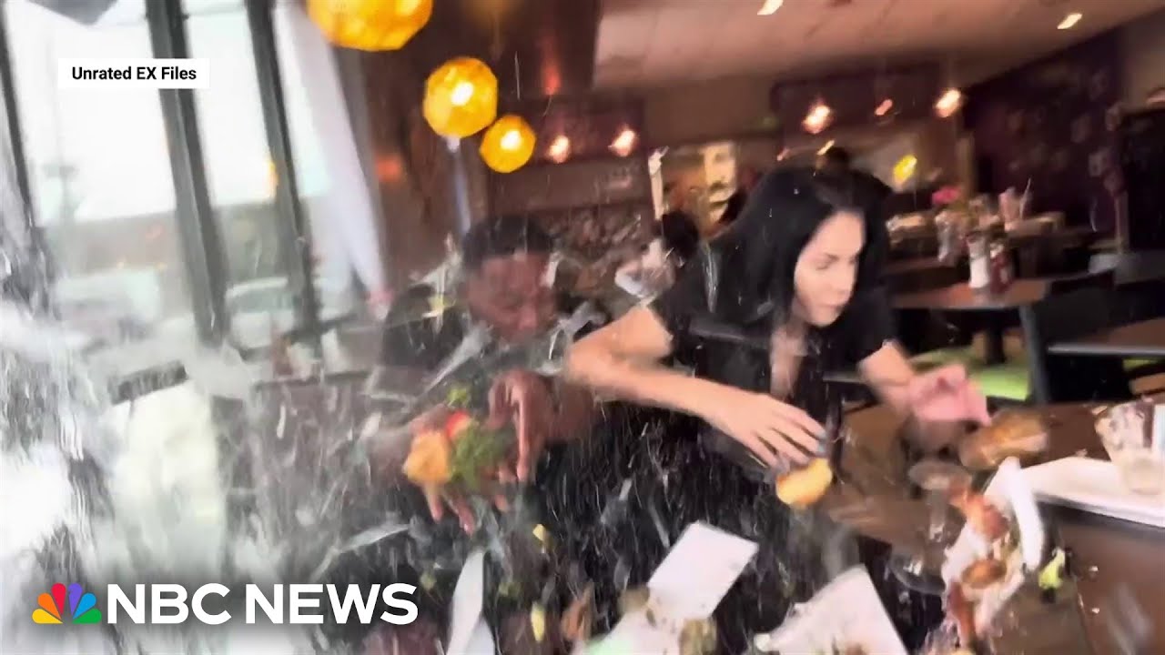 Food influencers injured after car slams into restaurant as they filmed